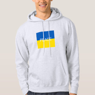 Ukraine peace blue yellow custom text flag hoodie