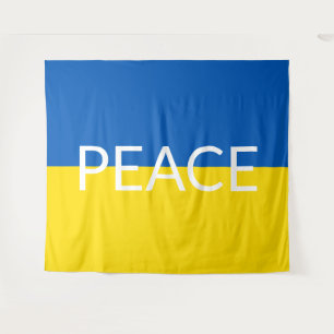 Ukraine peace blue yellow custom text flag tapestry