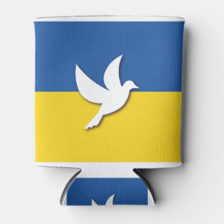 Ukraine Peace Dove Flag Can Cooler
