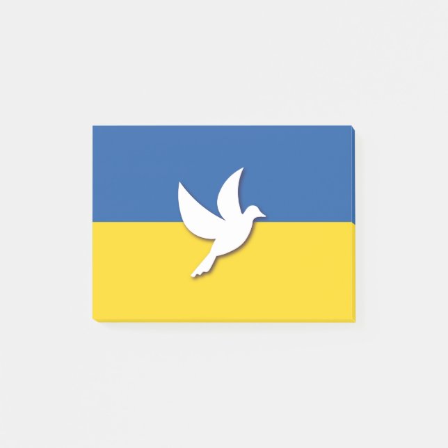 Ukraine Peace Dove Flag Post-it Notes (Front)