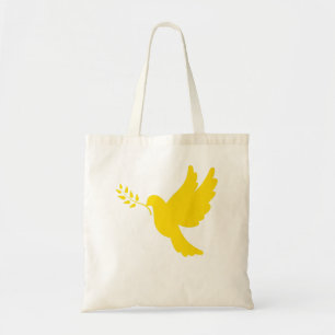 Ukraine Peace Dove Gold Tote Bag