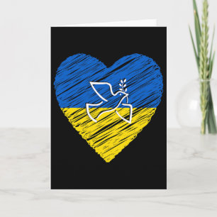 Ukraine Peace Dove Love Stop War Conflict Card