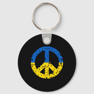 Ukraine Peace Sign Shirt Vintage Retro Ukrainian F Key Ring