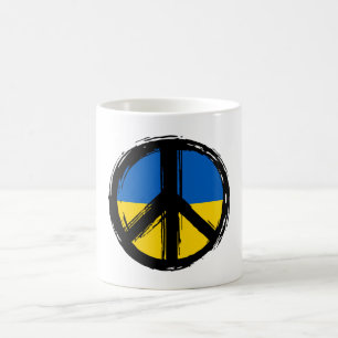 Ukraine Peace Symbol - 01-b Coffee Mug