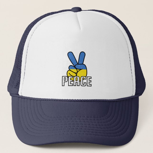 Ukraine Peace T-Shirt Trucker Hat (Front)