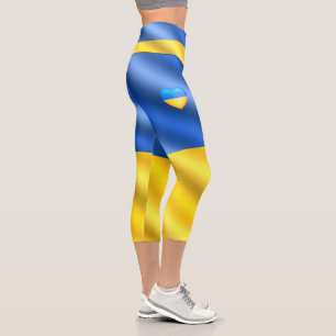 Ukraine - Peace - Ukrainian Flag - Freedom Capri Leggings