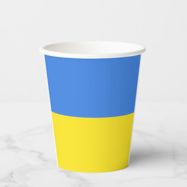 Ukraine - Peace - Ukrainian Flag - Freedom Paper Cups (Front)