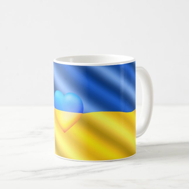 Ukraine - Peace - Ukrainian Flag - Freedom Support Coffee Mug (Front Right)