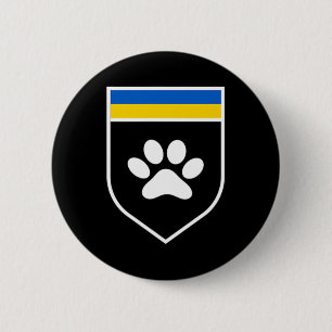 Ukraine Pet Awareness Flag Support Ukrainian pets 6 Cm Round Badge