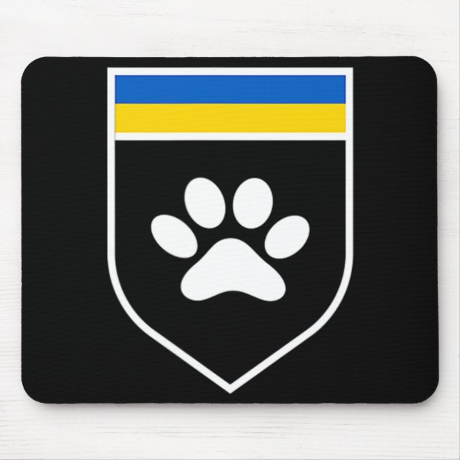 Ukraine Pet Awareness Flag Support Ukrainian pets  Mouse Pad (Front)