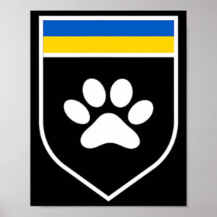 Ukraine Pet Awareness Flag Support Ukrainian pets  Poster