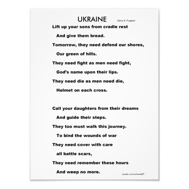 UKRAINE  PHOTO PRINT (Front)