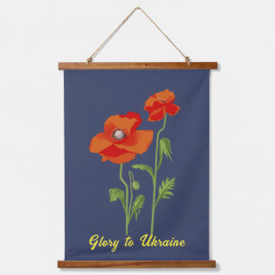 Ukraine "poppy flower" peace colourful hanging tapestry