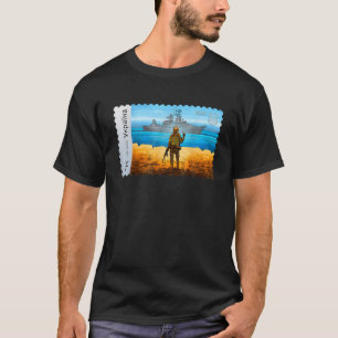 Ukraine Postage Stamp Flag Pride Mother's Day Vint T-Shirt