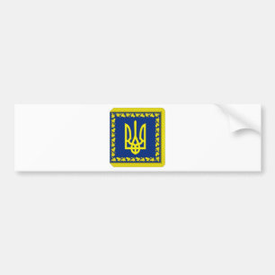 Ukraine President on land Flag Bumper Sticker