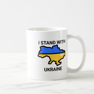 Ukraine Pride Map Supporters Gift Tee Coffee Mug