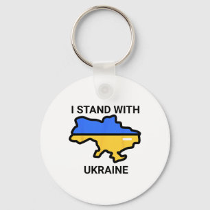 Ukraine Pride Map Supporters Gift Tee  Key Ring