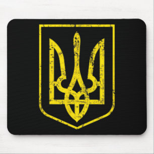Ukraine Pride Ukrainian Flag Coat Of Arms Russia O Mouse Pad