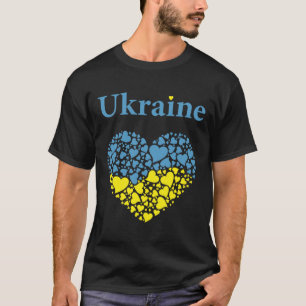 Ukraine Pride Ukrainian Heart Flag Glory To Ukrain T-Shirt