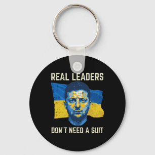 Ukraine Real Leaders Dont Need Suit Ukrainian Men Key Ring