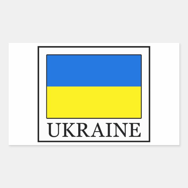 Ukraine Rectangular Sticker (Front)