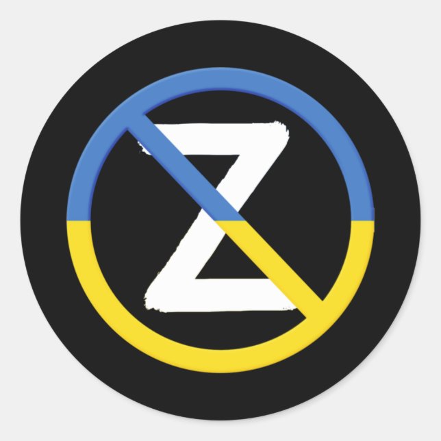 Ukraine Resistance Symbol I Stand With Ukraine Classic Round Sticker (Front)