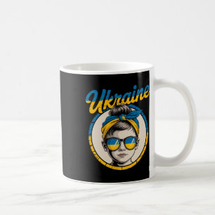 Ukraine Retro Style Woman Graphic Cultural Pride A Coffee Mug
