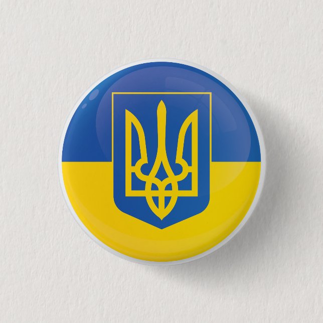 Ukraine Round Icon Flag 3 Cm Round Badge (Front)