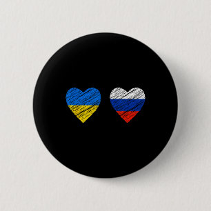 Ukraine Russia Peace 6 Cm Round Badge