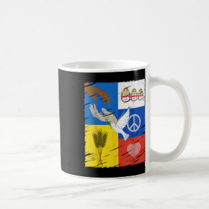 Ukraine Russia Peace Dove Intercultural Friendship Coffee Mug