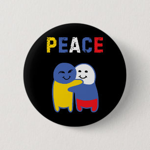 Ukraine Russia Peace Ukraine No War 6 Cm Round Badge