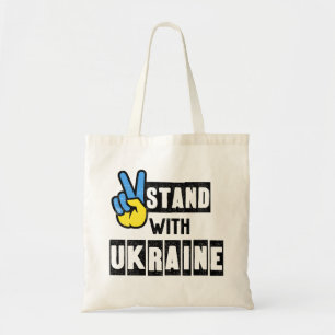 Ukraine Russia War-I Stand with Ukraine Political Tote Bag