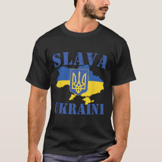 Ukraine Shirt Slava Ukraini Ukrainian Flag Trident