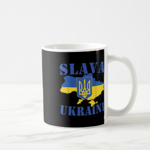 Ukraine Shirt Slava Ukraini Ukrainian Flag Trident Coffee Mug