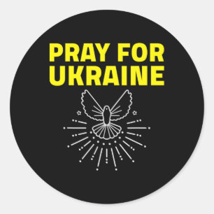 Ukraine Shirt Support Ukraine Dove Pray For Ukrain Classic Round Sticker
