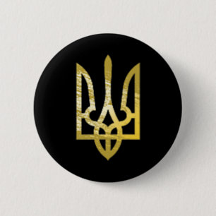 Ukraine Shirt Trident Tryzub Zelensky Military Oli 6 Cm Round Badge