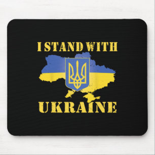Ukraine Shirt Ukrainian Flag Map I Stand With Ukra Mouse Pad