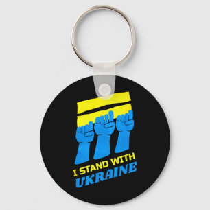 Ukraine Shirt Ukrainian Support Ukraine I Stand Wi Key Ring