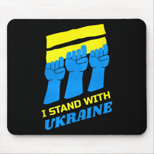 Ukraine Shirt Ukrainian Support Ukraine I Stand Wi Mouse Pad