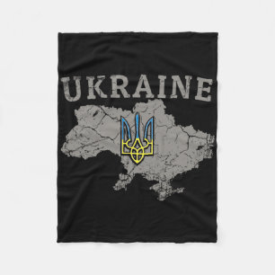 Ukraine Shirt Zelensky Ukrainian Flag Trident Mili Fleece Blanket