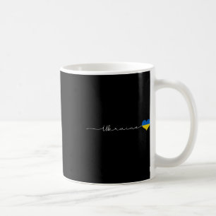 Ukraine Signature Flag Heart Gift - Patriotic Ukra Coffee Mug