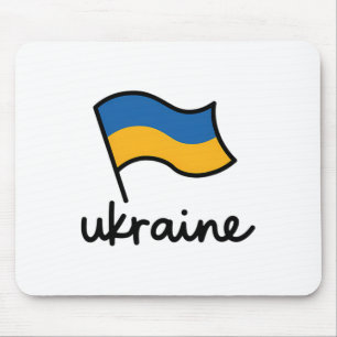 Ukraine Signature Flag Pole - Patriotic Ukrainian Mouse Pad