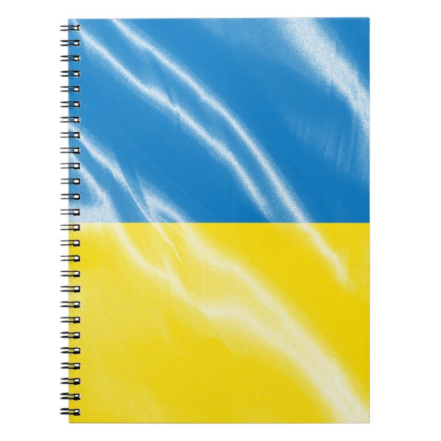 Ukraine silk flag notebook (Front)