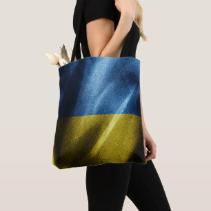 Ukraine silk flag tote bag