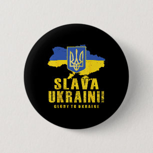 Ukraine Slava Ukraini Tryzub Glory To Ukraine Flag 6 Cm Round Badge