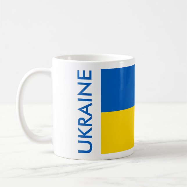 UKRAINE SOCCER COFFEE MUG (Left)
