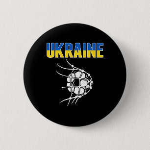 Ukraine Soccer Fans Jersey - Ukrainian Flag Footby 6 Cm Round Badge