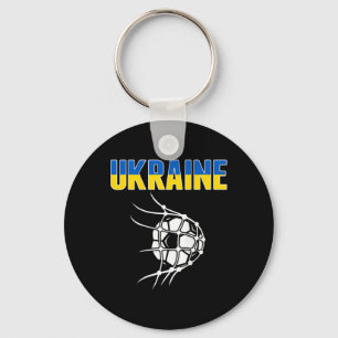 Ukraine Soccer Fans Jersey - Ukrainian Flag Footby Key Ring