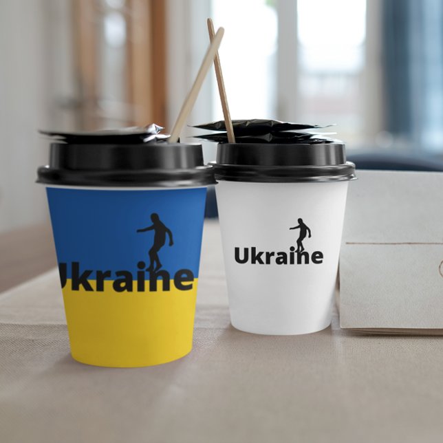 Ukraine soccer  paper cups (Creator Uploaded)