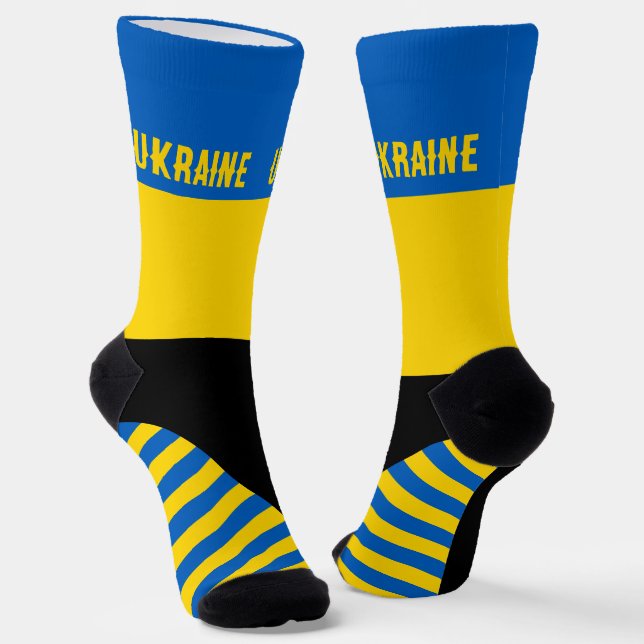 Ukraine Socks, Ukrainian flag colours / sports Socks (Angled)